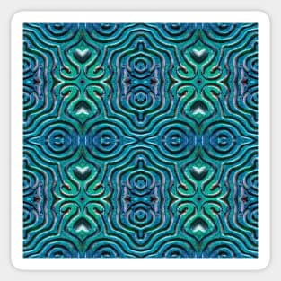 Hearts Pattern - Textural 1 Var 3 in Blue Sticker